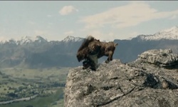 Movie image from The site of the battle with the wargs