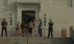 Movie image from The building with the protesters