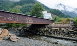 Real image from Former Highway Bridge over Britannia Beach Creek