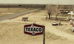 Movie image from Texaco gas station