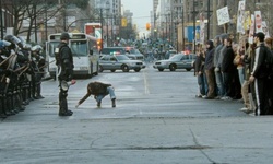 Movie image from Protester and Police Standoff