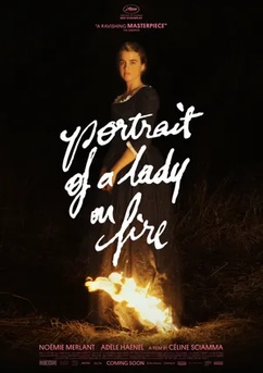 Poster Porträt einer jungen Frau in Flammen 2019