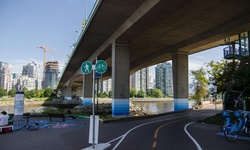 Real image from Seaside Bicycle Route (under Cambie Street Bridge)
