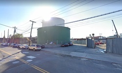 Real image from Warehouse next to oil tanks