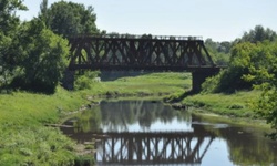 Echtes Bild aus Eisenbahnbrücke