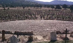 Movie image from Sad Hill Cemetery