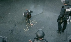 Movie image from Protester and Police Standoff