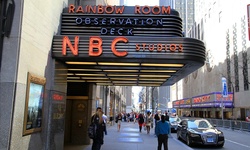 Real image from The entrance to NBC Universal headquarters