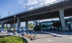 Real image from Seaside Bicycle Route (under Cambie Street Bridge)