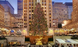 Real image from Christmas tree at Rockefeller Center