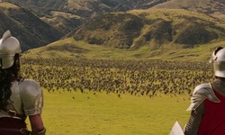 Movie image from Nárnia, perto do acampamento de Aslan