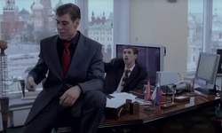 Filmbild aus Sergejs Büro in Moskau